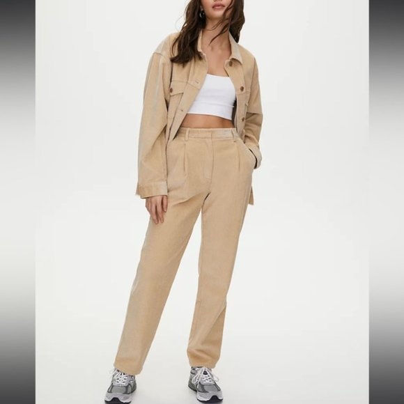 Aritzia Pants - ❗️SOLD❗️Wilfred Yellow Corduroy Lennox Pants Size 6